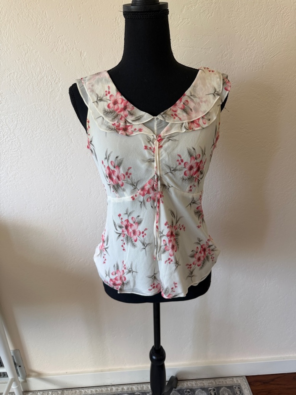 Y2K ANN TAYLOR SILK BLOUSE SIZE 4